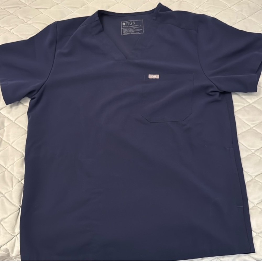 Figs Men's Navy Blue Short Sleeve Scrubs